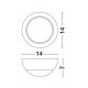 White Aluminium LED 5 Watt 230 Volt 247Lm 3000K IP20 D: 14 W: 7 H: 14 cm Adjustable 