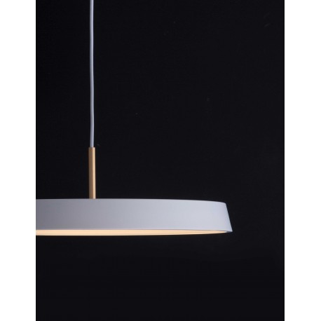 Matt White Aluminium & Acrylic LED 35 Watt 230 Volt 2662Lm 3000K IP20 D: 50 H: 120 cm Adjustable Height 