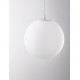 Opal Glass & White Metal LED E27 1x12 Watt 230 Volt IP20 Bulb Excluded D: 30 H: 130 cm Adjustable Height 