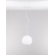 Opal Glass & White Metal LED E27 1x12 Watt 230 Volt IP20 Bulb Excluded D: 30 H: 130 cm Adjustable Height 