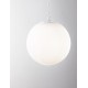 Opal Glass & White Metal LED E27 1x12 Watt 230 Volt IP20 Bulb Excluded D: 30 H: 130 cm Adjustable Height 