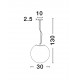 Opal Glass & White Metal LED E27 1x12 Watt 230 Volt IP20 Bulb Excluded D: 30 H: 130 cm Adjustable Height 