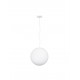 Opal Glass & White Metal LED E27 1x12 Watt 230 Volt IP20 Bulb Excluded D: 40 H: 130 cm Adjustable height 