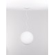 Opal Glass & White Metal LED E27 1x12 Watt 230 Volt IP20 Bulb Excluded D: 40 H: 130 cm Adjustable height 