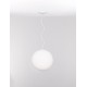 Opal Glass & White Metal LED E27 1x12 Watt 230 Volt IP20 Bulb Excluded D: 40 H: 130 cm Adjustable height 