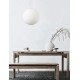 Opal Glass & White Metal LED E27 1x12 Watt 230 Volt IP20 Bulb Excluded D: 50 H: 130 cm Adjustable height 