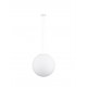 Opal Glass & White Metal LED E27 1x12 Watt 230 Volt IP20 Bulb Excluded D: 50 H: 130 cm Adjustable height 
