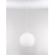 Opal Glass & White Metal LED E27 1x12 Watt 230 Volt IP20 Bulb Excluded D: 50 H: 130 cm Adjustable height 