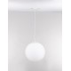 Opal Glass & White Metal LED E27 1x12 Watt 230 Volt IP20 Bulb Excluded D: 50 H: 130 cm Adjustable height 