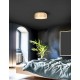 Metal & Acrylic Diffuser Gold Leaf Outside Matt White Inside LED E27 2x12 Watt 230 Volt IP20 Bulb Excluded D: 35 H: 13 cm 