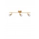 Satin Gold Metal LED GU10 3x10 Watt 230 Volt IP20 Bulb Excluded L: 49 W: 8 H: 10.9 cm Rotating & Adjustable 