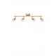 Satin Gold Metal LED GU10 4x10 Watt 230 Volt IP20 Bulb Excluded L: 51 W: 8 H: 10.9 cm Rotating & Adjustable 