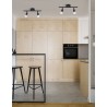 Satin Black Metal LED GU10 2x10 Watt 230 Volt IP20 Bulb Excluded L: 31 W: 8 H: 10.9 cm Rotating & Adjustable