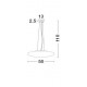 Opal Glass Satin Metal Base Chrome Aluminium LED E27 3x12 Watt 230 Volt IP20 Bulb Excluded D: 50 H: 110 cm Adjustable height 