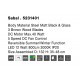 Fan Matt Black Steel & Glass Brown Wood D: 132 H: 35-48 cm 5 Speed Remote, 64cm Blade DC 40W,AC220-240V 4000CFM 200RPM,<30 dB,5.