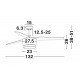 Fan Steel & Glass Wood Blades White or Oak,Reversible Blades,D: 132 H: 38-51 cm 5 Speed Remote, 60.5cm Blade DC 40W,AC220-240V 4