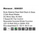 Fan Steel & Glass Wood Blades White or Oak,Reversible Blades,D: 132 H: 38-51 cm 5 Speed Remote, 60.5cm Blade DC 40W,AC220-240V 4