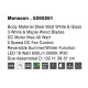 Fan Steel & Glass Wood Blades White or Oak,Reversible Blades,D: 132 H: 38-51 cm 5 Speed Remote, 60.5cm Blade DC 40W,AC220-240V 4