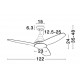 Fan Steel & Glass ABS Blades White or Black,D: 122 H: 35-48 cm 5 Speed Remote, 51cm Blade DC 42W,AC220-240V 5000CFM 220RPM,< 30 