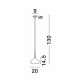 Pendant Light Metal Out.Chrome -In.White Chrome E14 1x40W D:2 