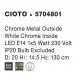 Pendant Light Metal Out.Chrome -In.White Chrome E14 1x40W D:2 
