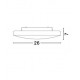 White Opal Glass White Metal LED E27 1x12 Watt 230 Volt IP44 Bulb Excluded D: 26 H: 7 cm 