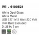 White Opal Glass White Metal LED E27 1x12 Watt 230 Volt IP44 Bulb Excluded D: 26 H: 7 cm 