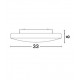 White Opal Glass White Metal LED E27 2x12 Watt 230 Volt IP44 Bulb Excluded D: 33 H: 8 cm 