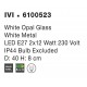 White Opal Glass White Metal LED E27 2x12 Watt 230 Volt IP44 Bulb Excluded D: 40 H: 8 cm 