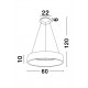 4000K Gray Aluminium & Acrylic LED 56 Watt 230 Volt 2124Lm 3000K IP20 D: 60 H: 120 cm Adjustable Height 