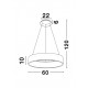 3000K Matt White Aluminium & Acrylic LED 54 Watt 230 Volt 2124Lm 3000K IP20 D: 60 H: 120 cm Adjustable Height 