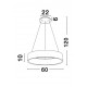 3000K Gray Aluminium & Acrylic LED 56 Watt 230 Volt 2124Lm 3000K IP20 D: 60 H: 120 cm Adjustable Height 