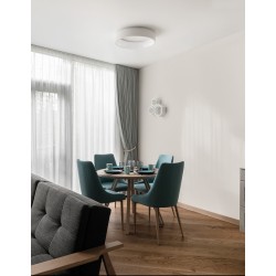 3000K Matt White Aluminium & Acrylic LED 42 Watt 230 Volt 2691Lm IP20 D: 60 H: 13 cm 