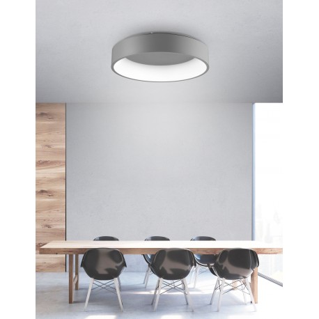 3000K Gray Aluminium & Acrylic LED 42 Watt 230 Volt 2691Lm 3000K IP20 D: 60 H: 13 cm 