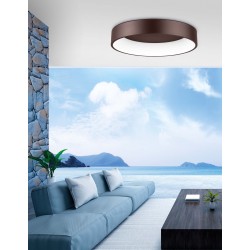 Coffee Brown Aluminium & Acrylic LED 42 Watt 230 Volt 2691Lm 3000K IP20 D: 60 H: 13 cm 