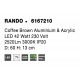 Coffee Brown Aluminium & Acrylic LED 42 Watt 230 Volt 2691Lm 3000K IP20 D: 60 H: 13 cm 