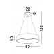 Black Aluminium & Acrylic LED 42 Watt 230 Volt 3010Lm 3000K IP20 D: 60 H: 120 cm Adjustable Height 