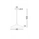 White Glossy Glass Chrome Metal LED E27 1x12 Watt 230 Volt IP20 Bulb Excluded Packing 5 pcs/box D: 40 H 1: 6 H 2: 100 cm 