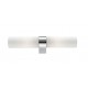 White Opal Glass Chrome Aluminium LED E14 2x5 Watt 230 Volt Bulb Excluded IP44 L: 40 W: 6.5 H: 5 cm 