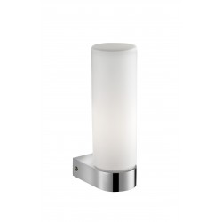 White Opal Glass Chrome Aluminium LED E14 1x5 Watt 230 Volt Bulb Excluded IP44 L: 5 W: 7.5 H: 21.5 cm 