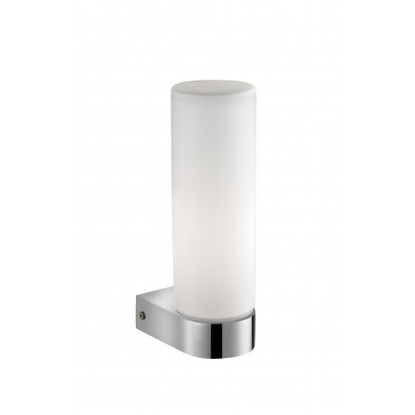 White Opal Glass Chrome Aluminium LED E14 1x5 Watt 230 Volt Bulb Excluded IP44 L: 5 W: 7.5 H: 21.5 cm 