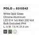 White Opal Glass Chrome Aluminium LED E14 1x5 Watt 230 Volt Bulb Excluded IP44 L: 5 W: 7.5 H: 21.5 cm 