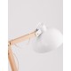 White Metal & Natural Wood LED E27 1x12 Watt 230 Volt IP20 Bulb Excluded Cable Length: 180 cm D: 25 H: 170 cm 