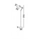 White Metal & Natural Wood LED E27 1x12 Watt 230 Volt IP20 Bulb Excluded Cable Length: 180 cm D: 25 H: 170 cm 