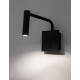 Black Aluminium Adjustable Switch On/Off LED Samsung 3 Watt 190Lm 3000K IP20 L: 10 W: 16 H: 20 cm 