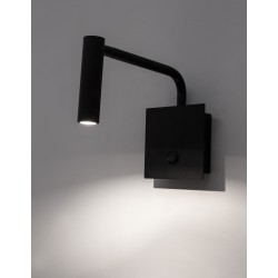 Black Aluminium Adjustable Switch On/Off LED Samsung 3 Watt 190Lm 3000K IP20 L: 10 W: 16 H: 20 cm 
