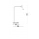 Black Aluminium Adjustable Switch On/Off LED Samsung 3 Watt 190Lm 3000K IP20 Cable Length: 150 cm L: 17 W: 30 H: 55 cm 