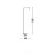 Black Aluminium Adjustable LED Samsung 3 Watt 190Lm 3000K IP20 Cable Length: 200 cm L: 26 W: 40 H: 150 cm 