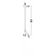 Black Aluminium Adjustable LED Samsung 3 Watt 190Lm 3000K IP20 D: 8 W: 12 H: 80 cm 