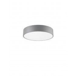 Gray Aluminium Acrylic Diffuser LED 30 Watt 230 Volt 1800Lm 3000K IP20 D: 40 H: 10 cm 
